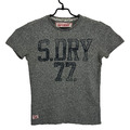 SUPERDRY Tee T-Shirt Herren MEDIUM Grau Kurzarm Rundhals Regular M10LT002