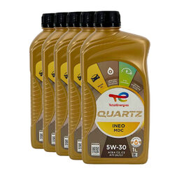 TOTAL Quartz Ineo MDC SAE 5W-30 Motorenöl dexos2, MB 229.52, 5x1 Liter