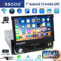 7 Zoll DAB+ 4+64G Android 13 Carplay Autoradio 1 DIN GPS NAVI WiFi RDS Bluetooth