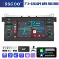 7" Für BMW E46 3er 318 320 325 Android 12 2+32G Carplay Autoradio GPS DAB+ RDS