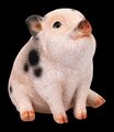 Schweine Figur - Geflecktes Schweinchen Baby - Ferkel Dekoration Tier Garten