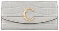 *** Chloé *** Portemonnaie Wallet Purse Grey Kroko Leder Golden C