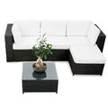 15tlg XXL Polyrattan Gartenmöbel Eck Lounge Möbel Set Sitzgruppe Garnitur Garten