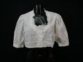 Gr.40 Dirndlbluse weiß Bluse für Dirndl Sailer Leinenmischung Spitze B10047