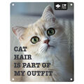 D&D Katzen-Schild I Love Happy Cats Cat hair, NEU