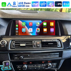 Android14 10.25" Autoradio CarPlay 8-Kern 128G Navi für BMW 5er F10 F11 NBT +KAM