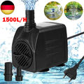 Teichpumpe 1500L/h Garten Koi Springbrunnen Aquarium Wasserpumpe Super ECO DHL