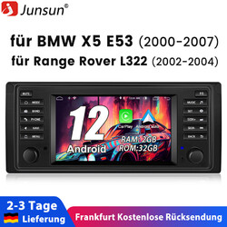 7" Android 12 Autoradio Carplay GPS Navi BT WIFI SWC DAB+ Für BMW 3er E39/X5 E53