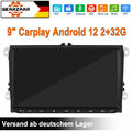 9" Autoradio Android 12 GPS Navi RDS Carplay für VW GOLF 5 6 Passat Tiguan 2 DIN