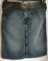 Clockhouse Damen Jeans Rock Bleistiftrock Gr.34 Neuw.Ledergürtel- GESCHENK (4)