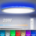 RGB LED Deckenleuchte Deckenlampe 28W Dimmbar Mit Fernbedienung Wohnzimmer Lampe