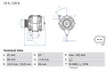 BOSCH Lichtmaschine Generator 110A 14V für Fiat Ducato Pritsche/Fahrgestell