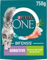 PURINA ONE BIFENSIS Sensitive Katzenfutter trocken, reich an Truthahn 6er Pack