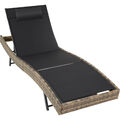 Rattan Sonnenliege Moana Rattan Sonnenliege Gartenliege Liegestuhl natur B-Ware