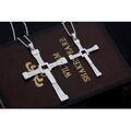 Echt 925 Sterling Silber Kreuz Kette Mann Männer Geschenk Weihnachten Neu