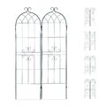 Rankgitter 2er Set Metall 180 x 50 cm Vintage Rankhilfe Garten geschwungene F...