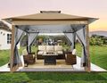 HOTEEL Garten Pavillon 3,6mx3,6m Wasserdicht Gartenzelt Faltpavillon Partyzelt