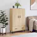 Highboard Sideboard Kommode Schrank Anrichte Räuchereiche Holzwerkstoff vidaXL