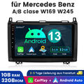 1+32G Autoradio Für Mercedes-Benz A/B Klasse/Vito W169 W639 W245 Navi Android 13