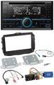 Kenwood CD 2DIN DAB USB Lenkrad Bluetooth Autoradio für Alfa Giulietta 2013-2021