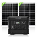 1000W/2000W powerstation Solargenerator LiFePO4 mit 240W/510W Solarpanel Backup