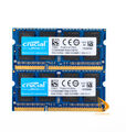 Crucial 2x 8GB 2Rx8 PC3L-12800S DDR3-1600MHz 204Pin SODIMM Laptop-Speicher RAM ~