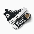 Converse Chuck Taylor All Star Lift Plateau in Schwarz & Weiß.        T6