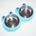 Hundenapf Futternapf Wassernapf Fressnapf Reisenapf Hunde/Katzen Doppel Blau