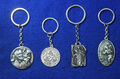 Schlüsselanhänger -  Hlg, Christopherus -  Key Chain - St Christoph + St Benedik