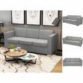 3-Sitzer Sofa Stoff Hellgrau