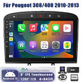 4+64G Android13 Carplay 9" Autoradio Für Peugeot 308 408 2010-2013 GPS Navi DAB+