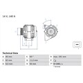 Bosch Lichtmaschine für Volvo S40 S60 S80 V40 V70 Xc70 Xc90