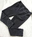 Jeans Hose schwarz Gummizug Gr. 46 48 Slim Fit