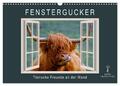 Fenstergucker - tierische Freunde an der Wand (Wandkalender 2025 DIN A3 quer), C