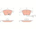 Bremsbelagsatz, Scheibenbremse COTEC TRW GDB1659 für Audi A6