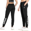 Adidas ESS Lineage Damen Jogginghose Trainingshose Sweat Hose Sport schwarz/weiß