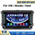 7" Apple Carplay Android 13 Autoradio GPS Navi Für 2 DIN VW GOLF 5 6 Passat DAB+