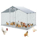 VEVOR 2x3x2m Hühnerstall Kleintierstall Verzinkter Stahl Outdoor Haustierkäfig