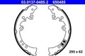 ATE BREMSBACKEN SATZ 295mm HINTEN passend für TOYOTA FORTUNER HILUX TROMMELBREMS
