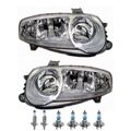 Scheinwerfer Set chrom inkl. OSRAM Lampen H7 H1 mit LWR Motor für Alfa Romeo 147