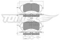 TOMEX Brakes Bremsbelagsatz, Scheibenbremse TX 18-38 für PEUGEOT