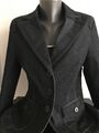 BASLER - Jeans Jacke Blazer - Gr.38 Blau Baumwollstretch - Reverskragen Langarm