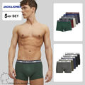 Herren Boxershorts 5er-Pack Basic Trunks Unterhosen Logo Print JACK&JONES