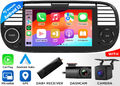 CAM+DVR+DAB+Eonon FIAX6 7"IPS Android 13 Autoradio GPS Navi CarPlay Für Fiat 500