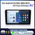 Android Autoradio für Audi A3 8p 8v S3 RS3 Q3 2003-2013 Carplay  GPS swc 4G WIFI