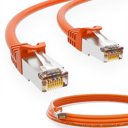 CAT 7 Patchkabel Rohkabel Netzwerkkabel LAN DSL Ethernet Raw Cabel 0,25m - 50m🟠🟣bis 5% Rabatt🔴S/FTP⚫️PIMF🟡LSZH🟢Gigabit🟤Kupfer🟣