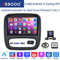 2+64G CarPlay Autoradio Android 13 Navi DAB+ Kam Für Opel Vivaro B Fiat Talento