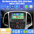 4G+64G Android 13 Carplay 7" Autoradio Für Opel Astra J Buick EXCELLE Verano GPS