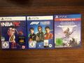 Playstation 4 & 5 Spielesammlung  Horizon Zero Dawn & NBA 2K21  & F1 2021