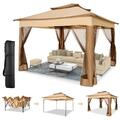 3x3m Faltpavillon Pavillon Partyzelt Wasserdicht Pop-up Gartenzelt Zelt Festzelt